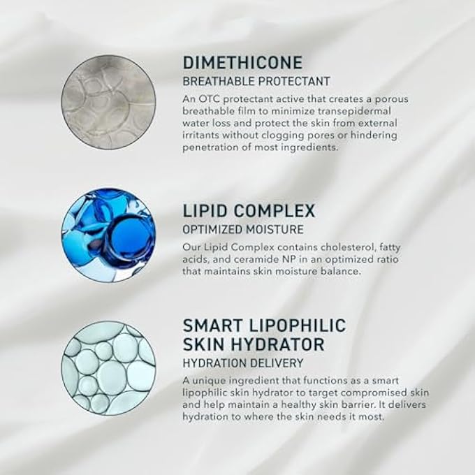 Prequel SKIN UTILITY BALM. ADVANCED OCCLUSIVE FACE CREAM FOR DRY SKIN, MOISTURIZER FOR SENSITIVE SKIN. THICK NON-COMEDOGENIC BARRIER PROTECTION WITH DIMETHICONE AND SHEA BUTTER. 1.7OZ TUBE - Image 3